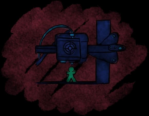 Illustration d'une imprimante 3D