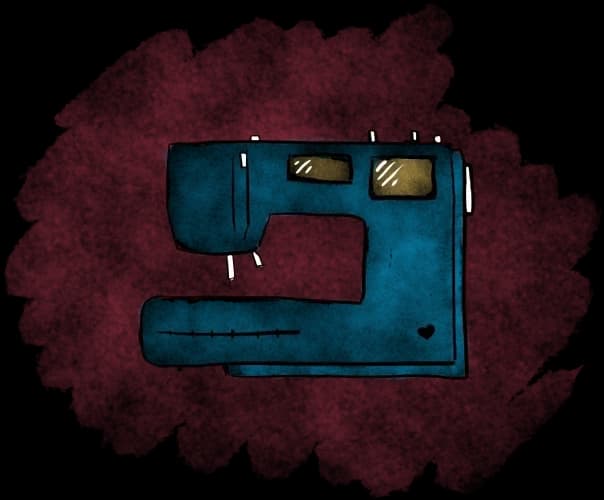 Illustration d'une machine à coudre