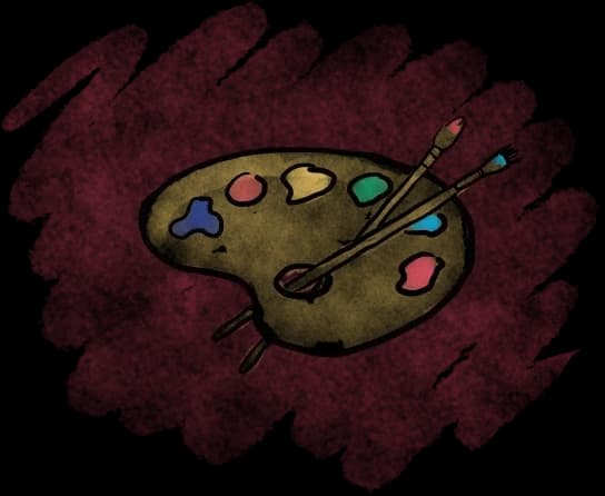 Illustration d'une palette de peinture