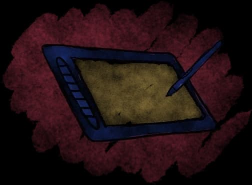 Illustration d'une tablette graphique